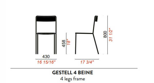 4er Set colos Outdoor Stuhl C1.1/1